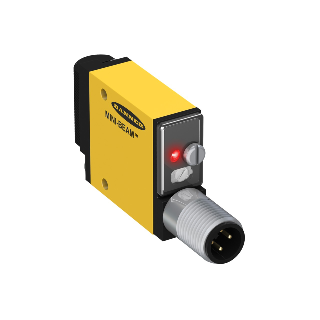 Banner Engineering Photoelectric Sensor; Plastic Fiber; Rectangular; Variable Range; 10-30VDC; NPN&plus;PNP; LO/DO Configurable; M12 QD